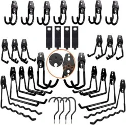 3-H Garage Hooks 14 Pack, Heavy Duty Garage Storage Hooks For Hanging Garage Wall Hooks Organizing Utility Ladder Hooks And Tool Hangers For Garden Tools, Ladders, Bikes Garage Organizers Storage -Songmics Furniture Shop 61e bH0YTOL. AC