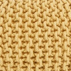 Artistic Weavers McIntosh Cotton Knitted Round Pouf 14"H X 20"W X 20"D,Saffron -Songmics Furniture Shop 61gAr6N5JoL