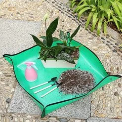 BIUWING 2PCS 39.4" X 39.4" Plant Repotting Mat Waterproof Transplanting Mat Indoor Succulent Potting Mat Portable Gardening Soil Changing And Watering Mat Square And Foldable Garden Mat -Songmics Furniture Shop 61gp7DFiAZS