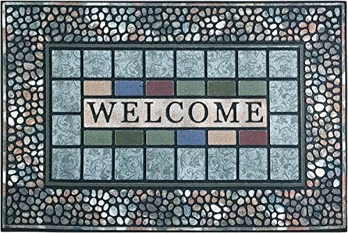 CHICHIC Entrance Door Mat Large 24 X 36 Inch Entry Way Doormat Front Door Rugs Outdoors Heavy Duty Welcome Mat, Non Slip Rubber Back Low Profile For Garage, Patio, High Traffic Area, Rectangle Style A 8 CHICHIC Entrance Door Mat Large 24 X 36 Inch Entry Way Doormat Front Door Rugs Outdoors Heavy Duty Welcome Mat, Non Slip Rubber Back Low Profile For Garage, Patio, High Traffic Area, Rectangle Style A - Image 8