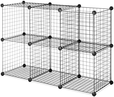 Whitmor Storage Cubes - Stackable Interlocking Wire Shelves -Black (Set Of 4) 5 Whitmor Storage Cubes - Stackable Interlocking Wire Shelves -Black (Set Of 4) - Image 5