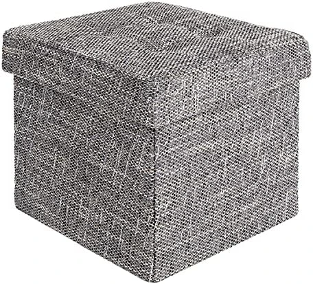 Seville Classics Cushioned Fabric Ottoman Hidden Storage Chest Footrest Chair, Padded Seat For Bedroom, Dorm, Loft, Living Room, Entryway, Hallway, Midnight Blue, 31.5" Bench 11 Seville Classics Cushioned Fabric Ottoman Hidden Storage Chest Footrest Chair, Padded Seat For Bedroom, Dorm, Loft, Living Room, Entryway, Hallway, Midnight Blue, 31.5" Bench - Image 11