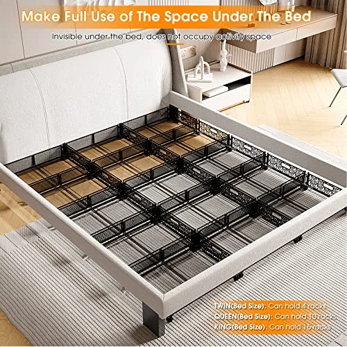 Under Bed Storage, Under Bed Storage Containers With Wheels, Under The Bed Storage Containers, Tool-free Assembly Foldable Under Bed Shoe Storage Organizer Bins Drawer For Bedroom Clothes Blankets Shoes (Black, 2Pack) 4 Under Bed Storage, Under Bed Storage Containers With Wheels, Under The Bed Storage Containers, Tool-free Assembly Foldable Under Bed Shoe Storage Organizer Bins Drawer For Bedroom Clothes Blankets Shoes (Black, 2Pack) - Image 4