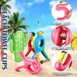 8 Pieces Beach Towel Clips Beach Chair Clips Towels Portable Parrot Flamingo Cactus Swallow Beach Towel Holder For Towels Cruise Pool Holiday Outdoor Clothes Pins (Multicolor,Multi Style) 12 8 Pieces Beach Towel Clips Beach Chair Clips Towels Portable Parrot Flamingo Cactus Swallow Beach Towel Holder For Towels Cruise Pool Holiday Outdoor Clothes Pins (Multicolor,Multi Style) -Songmics Furniture Shop 61pKEwTzFoL