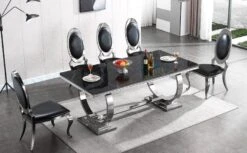 Goderfuu Marble Dining Room Table - 63 Inch Modern Dining Table With Silver Stainless Steel Base, Rectangle Dining Table For 6, Gray White Dining Table With Marble Top And Polished High Gloss Frame 27 Goderfuu Marble Dining Room Table - 63 Inch Modern Dining Table With Silver Stainless Steel Base, Rectangle Dining Table For 6, Gray White Dining Table With Marble Top And Polished High Gloss Frame -Songmics Furniture Shop 61qD8T40TML. AC