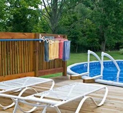 Smartsome Space Saver Fold Away Racks: Stainless Steel Wall Mounted Laundry Drying Rack, Easy To Install - 8 34" Rods, Total: 22.5 Linear Ft, 60 Lb Capacity- Indoor And Outdoor Use -Songmics Furniture Shop 61rM19XPRLL