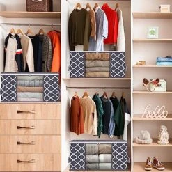 Fixwal Storage Bags 6 Pack 90L Large Capacity Clothes Organization And Storage Containers For Bedding Comforters Bedroom Closet Dorm With Reinforced Handle, Clear Window, Sturdy Zippers, Grey 12 Fixwal Storage Bags 6 Pack 90L Large Capacity Clothes Organization And Storage Containers For Bedding Comforters Bedroom Closet Dorm With Reinforced Handle, Clear Window, Sturdy Zippers, Grey -Songmics Furniture Shop 61rRzrlrpNL