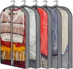 40" Garment Bags, Clear Moth Proof Suits Covers With 4" Gussetes, For Hanging Clothes Closet Storage Travel, Plastic Protector For Coat, Jacket, Sweater, Shirts, 3 Packs -Songmics Furniture Shop 61sZhB6yG4L. AC