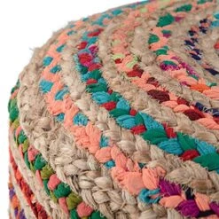 SIMPLIHOME Margo Round Pouf, Footstool, Upholstered In Multi Color Hand Braided Jute, For The Living Room, Bedroom And Kids Room, Boho, , -Songmics Furniture Shop 61tFCAqzsOL