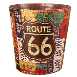 Scakbyer Trash Can, 10L/2.64 Gallon PU Leather Wastebasket, Decorative Waterproof Paper Basket Garbage Bin For Home Office Bathroom -Songmics Furniture Shop 61tOi2TOtuL