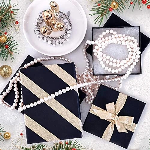 The Display Guys – Cardboard Jewelry Boxes With Cotton – 100 Pack – Matte Black – #32 (3 1/4" X 2 1/4" X 1") 4 The Display Guys – Cardboard Jewelry Boxes With Cotton – 100 Pack – Matte Black – #32 (3 1/4" X 2 1/4" X 1") - Image 4