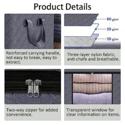 6 Pcs Clothes Storage Bags-Large Capacity Closet Organizers And Storage, Clothes Storage Bins With Reinforced Handles,Foldable Organizers Storage Containers For Clothing,Blanket, Comforters,Bedding 8 6 Pcs Clothes Storage Bags-Large Capacity Closet Organizers And Storage, Clothes Storage Bins With Reinforced Handles,Foldable Organizers Storage Containers For Clothing,Blanket, Comforters,Bedding -Songmics Furniture Shop 61vEpYUPqEL