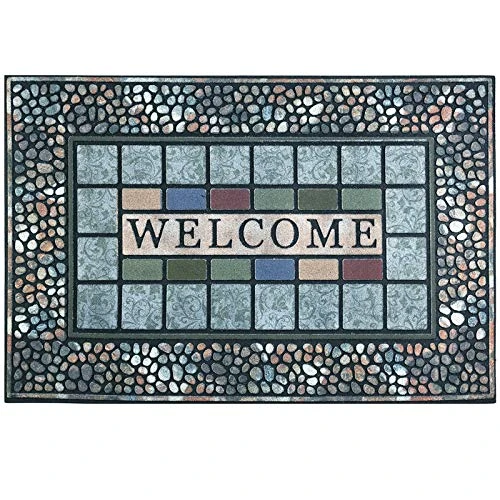 CHICHIC Entrance Door Mat Large 24 X 36 Inch Entry Way Doormat Front Door Rugs Outdoors Heavy Duty Welcome Mat, Non Slip Rubber Back Low Profile For Garage, Patio, High Traffic Area, Rectangle Style A 1 CHICHIC Entrance Door Mat Large 24 X 36 Inch Entry Way Doormat Front Door Rugs Outdoors Heavy Duty Welcome Mat, Non Slip Rubber Back Low Profile For Garage, Patio, High Traffic Area, Rectangle Style A