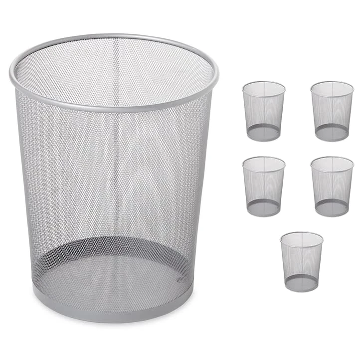 Rubbermaid Commercial Products Concept Collection Mesh Metal Trash Can, 5-Gallon, Fits Under Desk, Silver, Wastebasket For School/Office/Home/Bathroom 5 Rubbermaid Commercial Products Concept Collection Mesh Metal Trash Can, 5-Gallon, Fits Under Desk, Silver, Wastebasket For School/Office/Home/Bathroom - Image 5