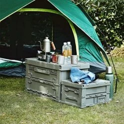 RASHIV Outdoor Camping Folding Box Storage Box Storage Storage Box Car Finishing Box Picnic Table Top Box Home Storage Box (Small) -Songmics Furniture Shop 61winZUwOYL
