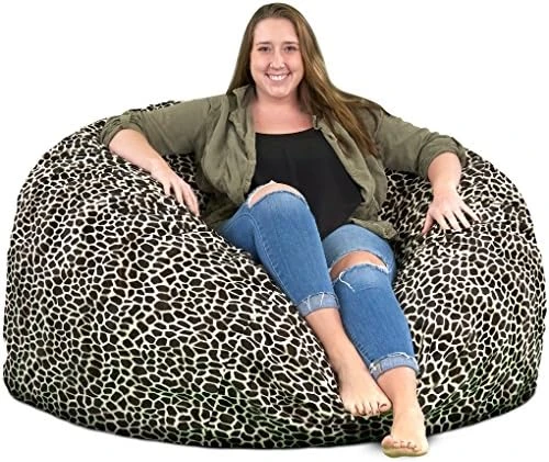 ULTIMATE SACK 6000 (6 Ft.) Bean Bag Chair: Giant Foam-Filled Furniture - Machine Washable Covers, Durable Inner Liner, 100% Virgin Foam. Comfy Bean Bag Chair. (Charcoal, Fur) 15 ULTIMATE SACK 6000 (6 Ft.) Bean Bag Chair: Giant Foam-Filled Furniture - Machine Washable Covers, Durable Inner Liner, 100% Virgin Foam. Comfy Bean Bag Chair. (Charcoal, Fur) - Image 15