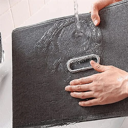 GULRUH Storage Basket, Foldable Storage Box Storage Box Cloth Box Closet Storage Box Finishing Box Household Clothes Clothing Storage Box Foldable Box 32*24*18cm/50*35*31cm ( Color : Brown , Size : Sm 4 GULRUH Storage Basket, Foldable Storage Box Storage Box Cloth Box Closet Storage Box Finishing Box Household Clothes Clothing Storage Box Foldable Box 32*24*18cm/50*35*31cm ( Color : Brown , Size : Sm - Image 4