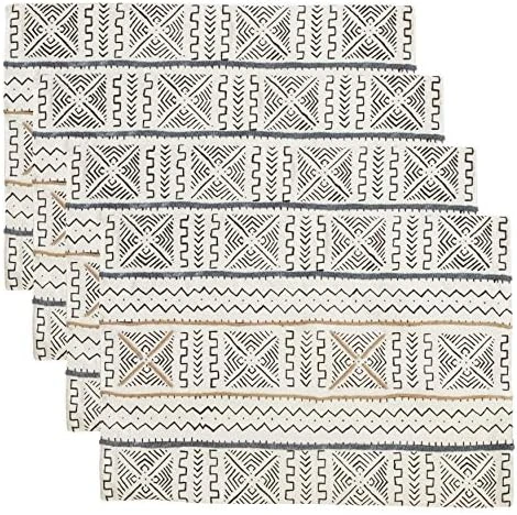 Occasion Gallery White African Mud Cloth Inspired Pouf, Floor Ottoman Seating, Footrest, Stuffed Comfy Chair, Floor Cushion Accent, 20" X 20" X 14" (1 Piece), 100% Cotton 3 Occasion Gallery White African Mud Cloth Inspired Pouf, Floor Ottoman Seating, Footrest, Stuffed Comfy Chair, Floor Cushion Accent, 20" X 20" X 14" (1 Piece), 100% Cotton - Image 3